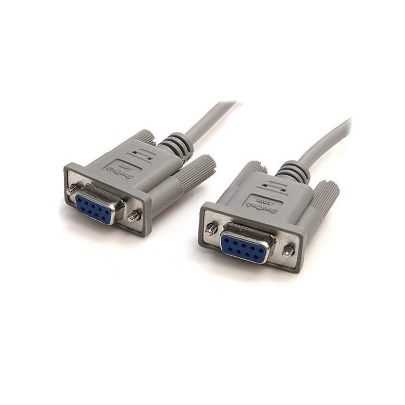 Cable SERIE RS232 2x Hembra Nulo de Serie Cruzado 3m Null Modem DB9