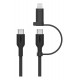 Belkin BoostCharge Pro cable USB C  a USB C/Lightning  1,5 m Negro - cac003hq1.5mbk
