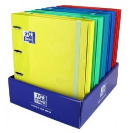OXFORD CARPETA ANILLAS 4X35 EUROPEANBINDER TOUCH A4+ C/RECAMBIO 100 HOJAS 90GR 5X5 SURTIDOS -10U-