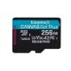 Kingston Technology Tarjeta microSDXC Canvas Go Plus Gen4 de 256 GB, 200 MB/s, A2 U3 V30 y adaptador - SDCG4/256GB
