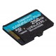 Kingston Technology Tarjeta microSDXC Canvas Go Plus Gen4 de 256 GB, 200 MB/s, A2 U3 V30 y adaptador - SDCG4/256GB