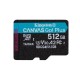 Kingston Technology Tarjeta microSDXC Canvas Go Plus Gen4 de 512 GB, 200 MB/s, A2 U3 V30 y adaptador - SDCG4/512GB