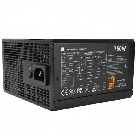 Thermalright TB-750S fuente de alimentación 750 W 20+4 pin ATX ATX Negro - TB-750S