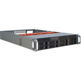 Inter-Tech IPC 2U-2408 Estante Negro, Acero inoxidable