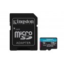 Kingston Technology Tarjeta microSDXC Canvas Go Plus Gen4 de 128 GB, 200 MB/s, A2 U3 V30 y adaptador