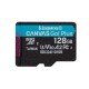 Kingston Technology Tarjeta microSDXC Canvas Go Plus Gen4 de 128 GB, 200 MB/s, A2 U3 V30 y adaptador