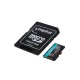 Kingston Technology Tarjeta microSDXC Canvas Go Plus Gen4 de 128 GB, 200 MB/s, A2 U3 V30 y adaptador