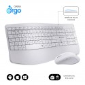 SUBBLIM Teclado con ratón COMBO DUAL OFFICE PROWAVE WHITE - subkbc-dcopw1