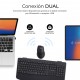 SUBBLIM Teclado con ratón COMBO DUAL OFFICE PROWAVE BLACK - subkbc-dcopw2