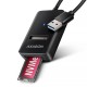 Axagon ADM2-AM USB-A 10Gbps - M.2 NVMe & SATA SSD adaptér, kabelis USB-A 10cm Negro