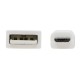 Tripp Lite U050AB-006-WH Cable Antibacteriano USB A a USB Micro B (M/M), USB 2.0, Blanco, 1.83 m [6 pies]