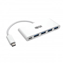 Tripp Lite U460-004-4A-C hub de interfaz USB 3.2 Gen 1 (3.1 Gen 1) Type-C 5000 Mbit/s Blanco