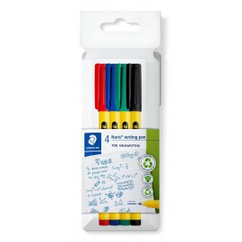 Staedtler Noris writing pen 307 rotulador de punta fina Negro, Azul, Verde, Rojo 4 pieza(s)