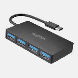 HUB 4 PUERTOS USB 3.0 A TYPE-C NEGRO APPROX - APPC54V2