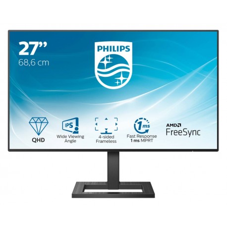 PHILIPS - Philips 275E2FAE/00 pantalla para PC 68,6 cm (27'') 2560 x 1440 Pixeles 4K Ultra HD LED Negro - 275E2FAE/00