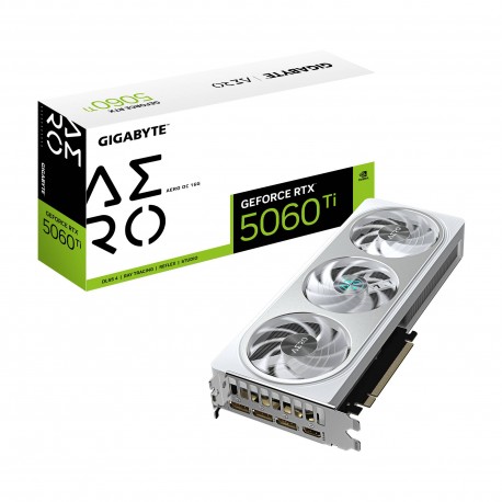 GIGABYTE GeForce RTX 5060 Ti AERO OC 16G Tarjeta Gráfica – 16 GB GDDR7 - GV-N506TAERO OC-16GD