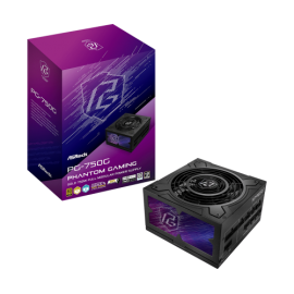 FUENTE ALIMENTACION ASROCK PG-750G, 750W, 80 PLUS GOLD/A - 90-UXP075-GFEAAB