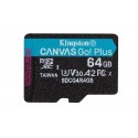 Kingston Technology 64GB microSDXC Canvas Go Plus Gen4 200R A2 U3 - SDCG4/64GBSP
