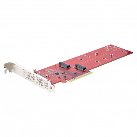 StarTech.com Tarjeta PCIe Adaptadora para 2 SSDs M.2, PCI Express x8 o x16 a NVMe