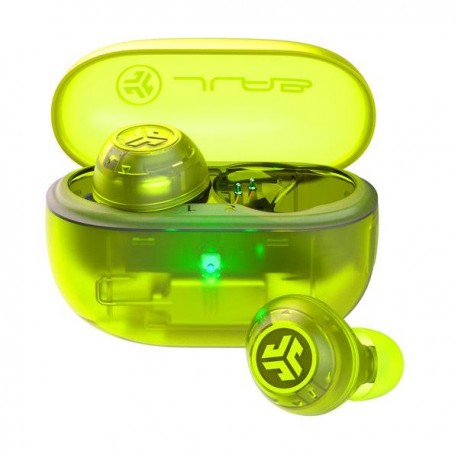 JLab Go Pop ANC Auriculares True Wireless Stereo (TWS) Dentro de oído Llamadas/Música Bluetooth Verde azulado, Transparente