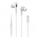 Celly UP1200TYPECWH auricular y casco Auriculares Alámbrico Dentro de oído Llamadas/Música USB Tipo C Blanco