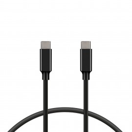 Ksix Cable de carga y datos USB-C a USB-C 100 W, Carga ultra rápida, 1 m, Negro