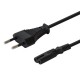 SAVIO - Savio CL-100 cable de transmisión Negro 1,8 m IEC Type E (3.4 mm, 3.1 mm) IEC C7 - cl-100
