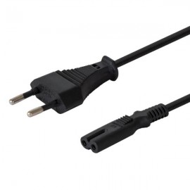 SAVIO - Savio CL-100 cable de transmisión Negro 1,8 m IEC Type E (3.4 mm, 3.1 mm) IEC C7 - cl-100