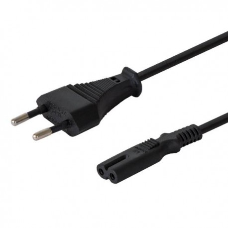 SAVIO - Savio CL-100 cable de transmisión Negro 1,8 m IEC Type E (3.4 mm, 3.1 mm) IEC C7 - cl-100