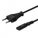 SAVIO - Savio CL-100 cable de transmisión Negro 1,8 m IEC Type E (3.4 mm, 3.1 mm) IEC C7 - cl-100