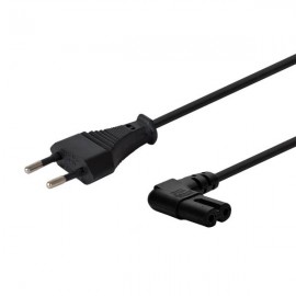 SAVIO - Savio CL-144 Power cable Black 3 m angled Negro 2 pines IEC Type E (3.4 mm, 3.1 mm) - cl-144