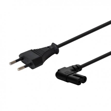 SAVIO - Savio CL-144 Power cable Black 3 m angled Negro 2 pines IEC Type E (3.4 mm, 3.1 mm) - cl-144