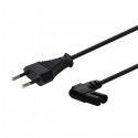 SAVIO - Savio CL-144 Power cable Black 3 m angled Negro 2 pines IEC Type E (3.4 mm, 3.1 mm) - cl-144