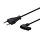 SAVIO - Savio CL-144 Power cable Black 3 m angled Negro 2 pines IEC Type E (3.4 mm, 3.1 mm) - cl-144