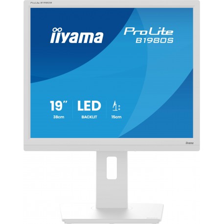 iiyama ProLite B1980S-W1 pantalla para PC 48,3 cm (19'') 1280 x 1024 Pixeles SVGA LED Blanco