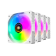 KIT 4 VENTILADORES AUXILIAR MF-SI4KIT A-RGB INFINITY BLANCO MARS GAMING