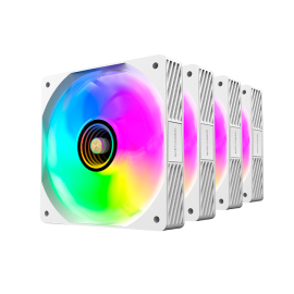 KIT 4 VENTILADORES AUXILIAR MF-SI4KIT A-RGB INFINITY BLANCO MARS GAMING