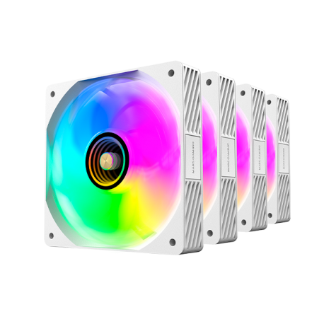 KIT 4 VENTILADORES AUXILIAR MF-SI4KIT A-RGB INFINITY BLANCO MARS GAMING