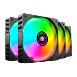 KIT 4 VENTILADORES AUXILIAR MF-SI4KIT A-RGB INFINITY NEGRO MARS GAMING