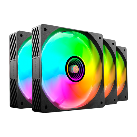 KIT 4 VENTILADORES AUXILIAR MF-SI4KIT A-RGB INFINITY NEGRO MARS GAMING