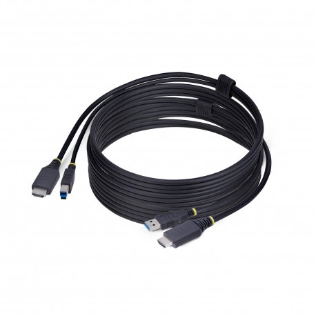 StarTech.com Cable KVM HDMI y USB 3.0 5Gbps de 3m - 4K 60Hz - Cable Combo HDMI 2.0 y USB para Switch Conmutador KVM