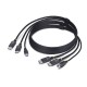 StarTech.com Cable KVM DisplayPort de Doble Pantalla con USB 5Gbps de 1,8m - 4K 60Hz