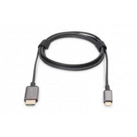 DIGITUS - Digitus DA-70821 adaptador de cable de vídeo 1,8 m USB Tipo C HDMI tipo A (Estándar) Gris - da-70821