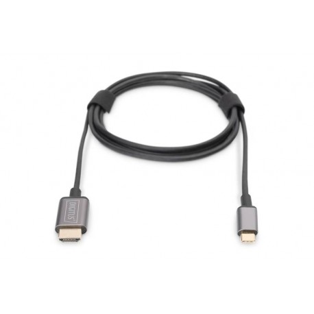 DIGITUS - Digitus DA-70821 adaptador de cable de vídeo 1,8 m USB Tipo C HDMI tipo A (Estándar) Gris - da-70821