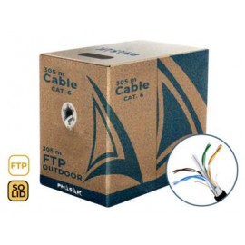 PHASAK - Phasak Bobina de cable de red FTP Cat.6 exterior CCA AWG23 305 m – PHR 670 - phr 670