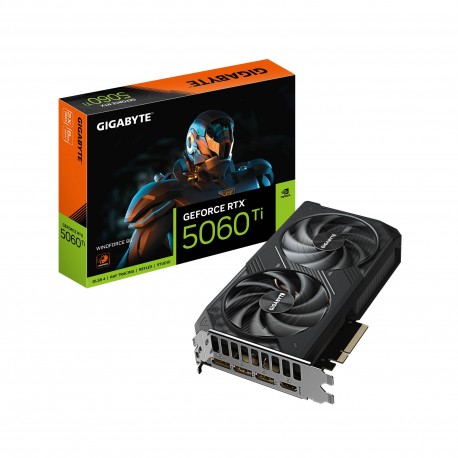 GIGABYTE GeForce RTX 5060 Ti WINDFORCE 8G Tarjeta Gráfica – 8 GB GDDR7, 128