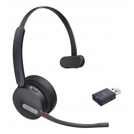 Yealink WH64 Hybrid Mono Teams Auriculares Inalámbrico Diadema Oficina/Centro de llamadas MicroUSB Bluetooth Negro