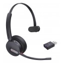 Yealink WH64 Hybrid Mono Teams Auriculares Inalámbrico Diadema Oficina/Centro de llamadas MicroUSB Bluetooth Negro