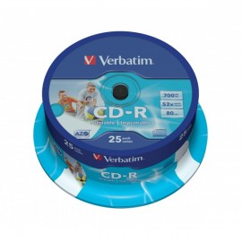 Verbatim CD-R 700MB 52X 25 Unidades Imprimible