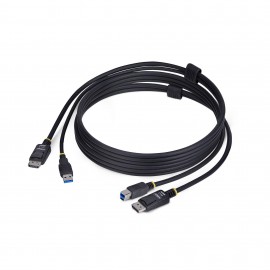 StarTech.com Cable KVM DisplayPort y USB 3.0 5Gbps de 1,8m - 4K 60Hz - Cable Combo DP 1.2 y USB para Switch Conmutador KVM